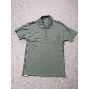 Icebreaker Shirt Mens Small Superfine Ultralite 150 Polo Merino Wool Green